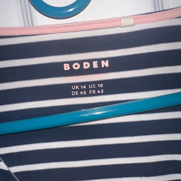 BODEN Ella Long Sleeve Breton Navy Multi Cuff - Picture 3 of 3